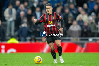 2023-12-31 - Bournemouth defender Max Aarons during the English championship Premier League football match between Tottenham Hotspur and Bournemouth on 31 December 2023 at Tottenham Hotspur Stadium in London, England - FOOTBALL - ENGLISH CHAMP - TOTTENHAM V BOURNEMOUTH - ENGLISH PREMIER LEAGUE - SOCCER