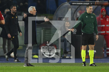 2023-02-23 - José Mourinho of A.S. Roma during the UEFA Europa League play-off second leg between A.S. Roma vs FC Salzburg on February 23, 2023 at the Stadio Olimpico in Rome, Italy. - AS ROMA VS RB SALZBURG - UEFA EUROPA LEAGUE - SOCCER