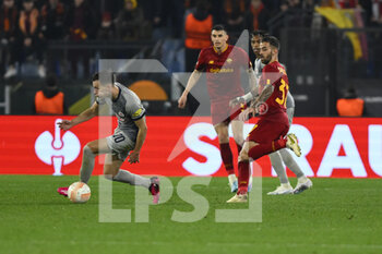 2023-02-23 - Amar Dedić of FC Salzburg during the UEFA Europa League play-off second leg between A.S. Roma vs FC Salzburg on February 23, 2023 at the Stadio Olimpico in Rome, Italy. - AS ROMA VS RB SALZBURG - UEFA EUROPA LEAGUE - SOCCER