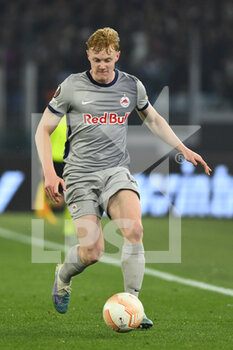 2023-02-23 - Nicolas Seiwald of FC Salzburg during the UEFA Europa League play-off second leg between A.S. Roma vs FC Salzburg on February 23, 2023 at the Stadio Olimpico in Rome, Italy. - AS ROMA VS RB SALZBURG - UEFA EUROPA LEAGUE - SOCCER