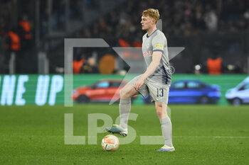 2023-02-23 - Nicolas Seiwald of FC Salzburg during the UEFA Europa League play-off second leg between A.S. Roma vs FC Salzburg on February 23, 2023 at the Stadio Olimpico in Rome, Italy. - AS ROMA VS RB SALZBURG - UEFA EUROPA LEAGUE - SOCCER