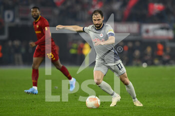 2023-02-23 - Andreas Ulmer of FC Salzburg during the UEFA Europa League play-off second leg between A.S. Roma vs FC Salzburg on February 23, 2023 at the Stadio Olimpico in Rome, Italy. - AS ROMA VS RB SALZBURG - UEFA EUROPA LEAGUE - SOCCER