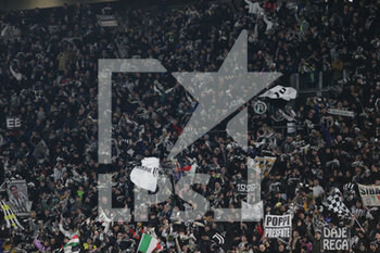 2023-02-16 - Juventus Fc fans during the Uefa Europa League, football match between Juventus Fc and Fc Nantes on 16 February 2023 at Allianz Stadium, Turin, Italy. Photo Ndrerim Kaceli - JUVENTUS FC VS FC NANTES - UEFA EUROPA LEAGUE - SOCCER
