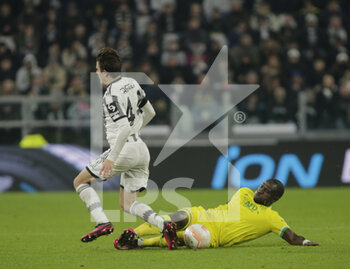 2023-02-16 - Nicolo Fagioli of Juventus and Moussa Sissoko of Fc Nantes during the Uefa Europa League, football match between Juventus Fc and Fc Nantes on 16 February 2023 at Allianz Stadium, Turin, Italy. Photo Ndrerim Kaceli - JUVENTUS FC VS FC NANTES - UEFA EUROPA LEAGUE - SOCCER
