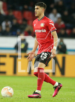 2023-02-16 - Exequiel Palacios of Bayer Leverkusen during the UEFA Europa League, Play-off, 1st leg football match between Bayer Leverkusen and AS Monaco on February 16, 2023 at BayArena in Leverkusen, Germany - FOOTBALL - EUROPA LEAGUE - LEVERKUSEN V MONACO - UEFA EUROPA LEAGUE - SOCCER