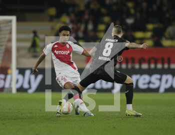 2023-02-23 - Eden Drop of As Moncao during the Uefa Europa League, football match between As Monaco and Bayer 04 Leverkusen,on 23 February 2023 at State Luis II in Monaco, Photo Ndrerim Kaceli - AS MONACO VS BAYER LEVERKUSEN - UEFA EUROPA LEAGUE - SOCCER