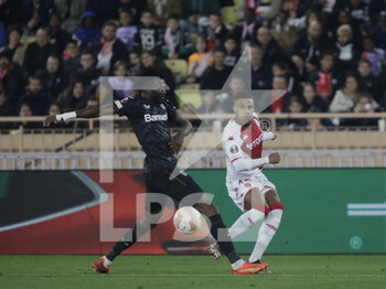 2023-02-23 - Eliot Matazo of As Monaco during the Uefa Europa League, football match between As Monaco and Bayer 04 Leverkusen,on 23 February 2023 at State Luis II in Monaco, Photo Ndrerim Kaceli - AS MONACO VS BAYER LEVERKUSEN - UEFA EUROPA LEAGUE - SOCCER