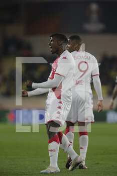 2023-02-23 - Breel Embolo of As Monaco celebrating after a goal during the Uefa Europa League, football match between As Monaco and Bayer 04 Leverkusen,on 23 February 2023 at State Luis II in Monaco, Photo Ndrerim Kaceli - AS MONACO VS BAYER LEVERKUSEN - UEFA EUROPA LEAGUE - SOCCER