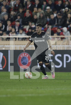2023-02-23 - Exequiel Palacios of Bayer 04 Leverkusen during the Uefa Europa League, football match between As Monaco and Bayer 04 Leverkusen,on 23 February 2023 at State Luis II in Monaco, Photo Ndrerim Kaceli - AS MONACO VS BAYER LEVERKUSEN - UEFA EUROPA LEAGUE - SOCCER