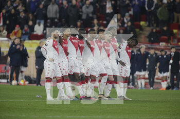 2023-02-23 - As Monaco team players during penalty kick during the Uefa Europa League, football match between As Monaco and Bayer 04 Leverkusen,on 23 February 2023 at State Luis II in Monaco, Photo Ndrerim Kaceli - AS MONACO VS BAYER LEVERKUSEN - UEFA EUROPA LEAGUE - SOCCER