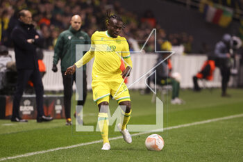 2023-02-23 - Moses Simon of Nantes during the UEFA Europa League, Play-off, 2nd leg football match between FC Nantes and Juventus Turin on February 23, 2023 at La Beaujoire stadium in Nantes, France - FOOTBALL - EUROPA LEAGUE - NANTES V JUVENTUS - UEFA EUROPA LEAGUE - SOCCER