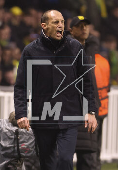 2023-02-23 - Coach of Juventus Massimiliano Allegri during the UEFA Europa League, Play-off, 2nd leg football match between FC Nantes and Juventus Turin on February 23, 2023 at La Beaujoire stadium in Nantes, France - FOOTBALL - EUROPA LEAGUE - NANTES V JUVENTUS - UEFA EUROPA LEAGUE - SOCCER