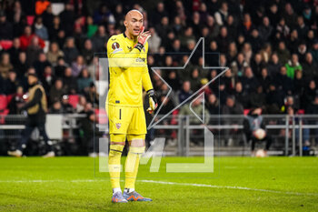 2023-02-23 - Marko Dmitrovic of Sevilla FC during the UEFA Europa League, Play-off, 2nd leg football match between PSV and Sevilla FC on February 23, 2023 at the Philips Stadion in Eindhoven, Netherlands - FOOTBALL - EUROPA LEAGUE - PSV V SEVILLA FC - UEFA EUROPA LEAGUE - SOCCER