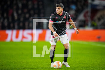 2023-02-23 - Marcos Acuna of Sevilla FC during the UEFA Europa League, Play-off, 2nd leg football match between PSV and Sevilla FC on February 23, 2023 at the Philips Stadion in Eindhoven, Netherlands - FOOTBALL - EUROPA LEAGUE - PSV V SEVILLA FC - UEFA EUROPA LEAGUE - SOCCER