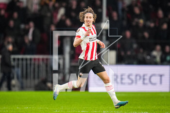 2023-02-23 - Fabio Silvo of PSV celebrates after scoring his sides second goal during the UEFA Europa League, Play-off, 2nd leg football match between PSV and Sevilla FC on February 23, 2023 at the Philips Stadion in Eindhoven, Netherlands - FOOTBALL - EUROPA LEAGUE - PSV V SEVILLA FC - UEFA EUROPA LEAGUE - SOCCER