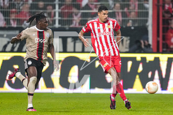 2023-02-23 - Calvin Bassey of Ajax, Danilho Doekhi of FC Union Berlin during the UEFA Europa League, Play-off, 2nd leg football match between FC Union Berlin and Ajax on February 23, 2023 at Stadion An der alten Forsterei in Berlin, Germany - FOOTBALL - EUROPA LEAGUE - UNION BERLIN V AJAX - UEFA EUROPA LEAGUE - SOCCER