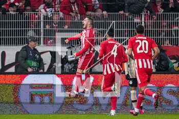 2023-02-23 - Josip Juranovic of FC Union Berlin celebrates after scoring the second goal during the UEFA Europa League, Play-off, 2nd leg football match between FC Union Berlin and Ajax on February 23, 2023 at Stadion An der alten Forsterei in Berlin, Germany - FOOTBALL - EUROPA LEAGUE - UNION BERLIN V AJAX - UEFA EUROPA LEAGUE - SOCCER