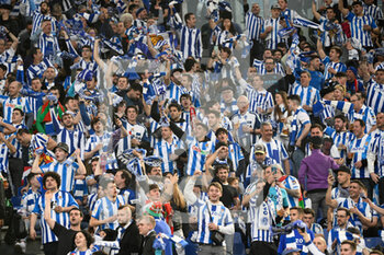 2023-03-09 - Real Sociedad fan during the UEFA Europa League 2022-2023 football match between AS Roma and Real Sociedad at the Olympic Stadium in Rome on March 09, 2022. - ROMA VS REAL SOCIEDAD - UEFA EUROPA LEAGUE - SOCCER