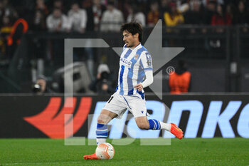 2023-03-09 - Davide Silva (Real Sociedad) during the UEFA Europa League 2022-2023 football match between AS Roma and Real Sociedad at the Olympic Stadium in Rome on March 09, 2022. - ROMA VS REAL SOCIEDAD - UEFA EUROPA LEAGUE - SOCCER