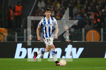 2023-03-09 - Robin Le Normand (Real Sociedad) during the UEFA Europa League 2022-2023 football match between AS Roma and Real Sociedad at the Olympic Stadium in Rome on March 09, 2022. - ROMA VS REAL SOCIEDAD - UEFA EUROPA LEAGUE - SOCCER