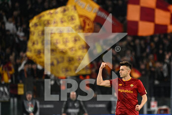 2023-03-09 - Stephan El Shaarawy (AS Roma) celebrates after scoring the goal 1-0 during the UEFA Europa League 2022-2023 football match between AS Roma and Real Sociedad at the Olympic Stadium in Rome on March 09, 2022. - ROMA VS REAL SOCIEDAD - UEFA EUROPA LEAGUE - SOCCER