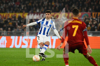 2023-03-09 - Martin Zubimendi (Real Sociedad) during the UEFA Europa League 2022-2023 football match between AS Roma and Real Sociedad at the Olympic Stadium in Rome on March 09, 2022. - ROMA VS REAL SOCIEDAD - UEFA EUROPA LEAGUE - SOCCER