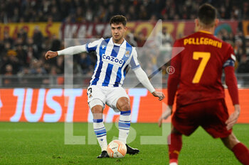 2023-03-09 - Martin Zubimendi (Real Sociedad) during the UEFA Europa League 2022-2023 football match between AS Roma and Real Sociedad at the Olympic Stadium in Rome on March 09, 2022. - ROMA VS REAL SOCIEDAD - UEFA EUROPA LEAGUE - SOCCER