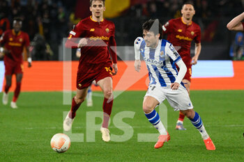2023-03-09 - Davide Silva (Real Sociedad) during the UEFA Europa League 2022-2023 football match between AS Roma and Real Sociedad at the Olympic Stadium in Rome on March 09, 2022. - ROMA VS REAL SOCIEDAD - UEFA EUROPA LEAGUE - SOCCER