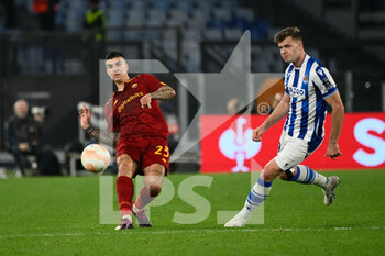 2023-03-09 - Gianluca Mancini (AS Roma)  during the UEFA Europa League 2022-2023 football match between AS Roma and Real Sociedad at the Olympic Stadium in Rome on March 09, 2022. - ROMA VS REAL SOCIEDAD - UEFA EUROPA LEAGUE - SOCCER