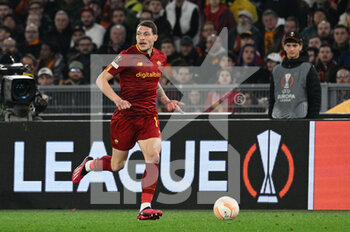 2023-03-09 - Andrea Belotti (AS Roma)  during the UEFA Europa League 2022-2023 football match between AS Roma and Real Sociedad at the Olympic Stadium in Rome on March 09, 2022. - ROMA VS REAL SOCIEDAD - UEFA EUROPA LEAGUE - SOCCER
