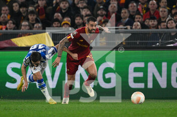 2023-03-09 - Leonardo Spinazzola (AS Roma)  during the UEFA Europa League 2022-2023 football match between AS Roma and Real Sociedad at the Olympic Stadium in Rome on March 09, 2022. - ROMA VS REAL SOCIEDAD - UEFA EUROPA LEAGUE - SOCCER