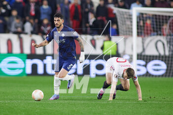 2023-03-09 - Samet Akaydin of Fenerbahce during the UEFA Europa League, Round of 16, 1st leg football match between Sevilla FC and Fenerbahce on March 9, 2023 at Estadio Ramon Sanchez Pizjuan in Sevilla, Spain - FOOTBALL - EUROPA LEAGUE - SEVILLA FC V FENERBAHCE - UEFA EUROPA LEAGUE - SOCCER