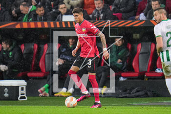 2023-03-09 - Piero Hincapie of Bayer 04 Leverkusen during the UEFA Europa League, Round of 16, 1st leg football match between Bayer 04 Leverkusen and Ferencvaros TC on March 9, 2023 at the BayArena in Leverkusen, Germany - FOOTBALL - EUROPA LEAGUE - LEVERKUSEN V FERENCVAROS - UEFA EUROPA LEAGUE - SOCCER