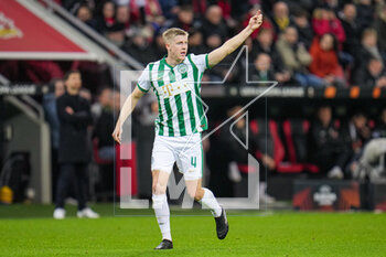 2023-03-09 - Mats Knoester of Ferencvaros during the UEFA Europa League, Round of 16, 1st leg football match between Bayer 04 Leverkusen and Ferencvaros TC on March 9, 2023 at the BayArena in Leverkusen, Germany - FOOTBALL - EUROPA LEAGUE - LEVERKUSEN V FERENCVAROS - UEFA EUROPA LEAGUE - SOCCER