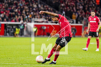 2023-03-09 - Kerem Demirbay of Bayer 04 Leverkusen scores a goal during the UEFA Europa League, Round of 16, 1st leg football match between Bayer 04 Leverkusen and Ferencvaros TC on March 9, 2023 at the BayArena in Leverkusen, Germany - FOOTBALL - EUROPA LEAGUE - LEVERKUSEN V FERENCVAROS - UEFA EUROPA LEAGUE - SOCCER