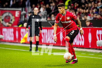 2023-03-09 - Piero Hincapie of Bayer 04 Leverkusen during the UEFA Europa League, Round of 16, 1st leg football match between Bayer 04 Leverkusen and Ferencvaros TC on March 9, 2023 at the BayArena in Leverkusen, Germany - FOOTBALL - EUROPA LEAGUE - LEVERKUSEN V FERENCVAROS - UEFA EUROPA LEAGUE - SOCCER
