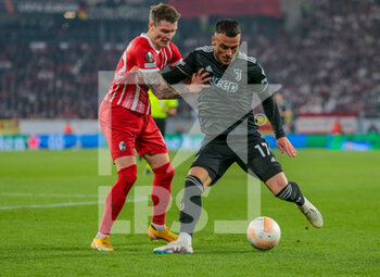2023-03-16 - Filip Kostic of Juventus during the second leg of the Uefa Europa League football match between Sc Freiburg and  Juventus Fc on 16 March 2023 at Europa Park Stadion, Frieburg, Germany.  Photo Nderim Kaceli - SC FREIBURG VS JUVENTUS FC - UEFA EUROPA LEAGUE - SOCCER