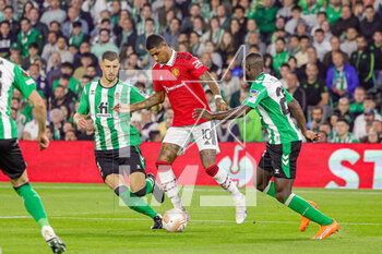 2023-03-17 - Marcus Rashford (10) of Manchester United during the UEFA Europa League, Round of 16, 2nd leg football match between Real Betis and Manchester United on 16 March 2023 at Estadio Benito Villamarin in Seville, Spain - FOOTBALL - EUROPA LEAGUE - REAL BETIS V MANCHESTER UNITED - UEFA EUROPA LEAGUE - SOCCER