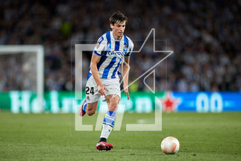 2023-03-16 - Robin Le Normand of Real Sociedad during the UEFA Europa League, Round of 16, 2nd leg football match between Real Sociedad and AS Roma on March 16, 2023 at Reale Arena in San Sebastian, Spain - FOOTBALL - EUROPA LEAGUE - REAL SOCIEDAD V AS ROMA - UEFA EUROPA LEAGUE - SOCCER