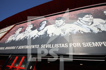 2023-04-20 - Murales detail of Stadium Ramon Sanchez Pizjuan in Sevilla, Spain - SEVILLA FC VS MANCHESTER UNITED - UEFA EUROPA LEAGUE - SOCCER