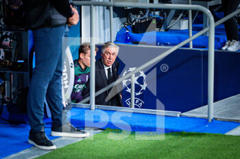2023-04-12 - Carlo Ancelotti (Real Madrid) before the football match between
Real Madrid and Chelsea valid for the first leg of the quarter final of the Uefa Champion’s League celebrated in Madrid, Spain at Bernabeu stadium on Tuesday 12 March 2023 - QUARTER FINALS - REAL MADRID FC VS CHELSEA FC - UEFA CHAMPIONS LEAGUE - SOCCER