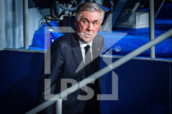 2023-04-12 - Carlo Ancelotti (Real Madrid) before the football match between
Real Madrid and Chelsea valid for the first leg of the quarter final of the Uefa Champion’s League celebrated in Madrid, Spain at Bernabeu stadium on Tuesday 12 March 2023 - QUARTER FINALS - REAL MADRID FC VS CHELSEA FC - UEFA CHAMPIONS LEAGUE - SOCCER