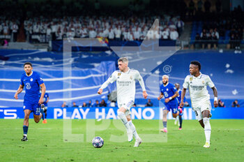 2023-04-12 - Federico Valverde (Real Madrid) in action during the football match between
Real Madrid and Chelsea valid for the first leg of the quarter final of the Uefa Champion’s League celebrated in Madrid, Spain at Bernabeu stadium on Tuesday 12 March 2023 - QUARTER FINALS - REAL MADRID FC VS CHELSEA FC - UEFA CHAMPIONS LEAGUE - SOCCER