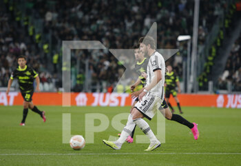 2023-04-13 - Manuel Locatelli of Juventus during the Uefa Europa League, football match between Juventus Fc and Sporting Cp on 13 April 2023 at Allianz Stadium, Turin, Italy. Photo Nderim Kaceli - QUARTER-FINALS - JUVENTUS FC VS SPORTING SP - UEFA EUROPA LEAGUE - SOCCER