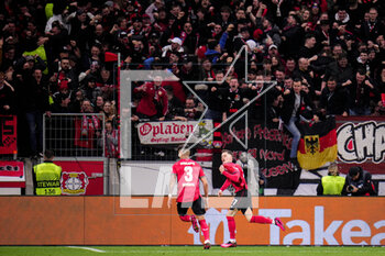 2023-04-13 - Florian Wirtz of Bayer 04 Leverkusen celebrates his goal 1-1 during the UEFA Europa League, Quarter-finals, 1st leg football match between Bayer 04 Leverkusen and Royale Union Saint-Gilloise on April 13, 2023 at the BayArena in Leverkusen, Germany - FOOTBALL - EUROPA LEAGUE - LEVERKUSEN V UNION SAINT-GILLOISE - UEFA EUROPA LEAGUE - SOCCER