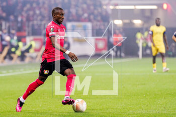 2023-04-13 - Moussa Diaby of Bayer 04 Leverkusen during the UEFA Europa League, Quarter-finals, 1st leg football match between Bayer 04 Leverkusen and Royale Union Saint-Gilloise on April 13, 2023 at the BayArena in Leverkusen, Germany - FOOTBALL - EUROPA LEAGUE - LEVERKUSEN V UNION SAINT-GILLOISE - UEFA EUROPA LEAGUE - SOCCER