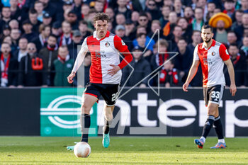 2023-04-13 - Mats Wieffer of Feyenoord during the UEFA Europa League, Quarter-finals, 1st leg football match between Feyenoord and AS Roma on April 13, 2023 at Stadion Feijenoord 'De Kuip' in Rotterdam, Netherlands - FOOTBALL - EUROPA LEAGUE - FEYENOORD V ROMA - UEFA EUROPA LEAGUE - SOCCER