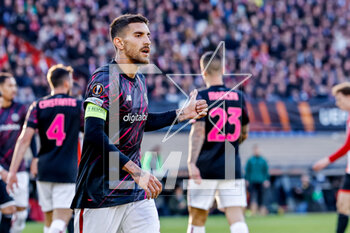 2023-04-13 - Lorenzo Pellegrini of AS Roma during the UEFA Europa League, Quarter-finals, 1st leg football match between Feyenoord and AS Roma on April 13, 2023 at Stadion Feijenoord 'De Kuip' in Rotterdam, Netherlands - FOOTBALL - EUROPA LEAGUE - FEYENOORD V ROMA - UEFA EUROPA LEAGUE - SOCCER