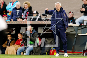 2023-04-13 - Coach Jose Mourinho of AS Roma during the UEFA Europa League, Quarter-finals, 1st leg football match between Feyenoord and AS Roma on April 13, 2023 at Stadion Feijenoord 'De Kuip' in Rotterdam, Netherlands - FOOTBALL - EUROPA LEAGUE - FEYENOORD V ROMA - UEFA EUROPA LEAGUE - SOCCER