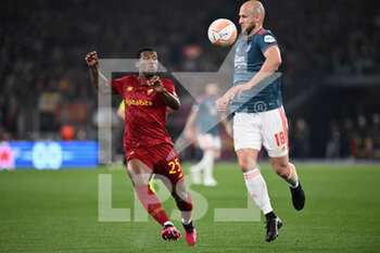 2023-04-20 - Georginio Wijnaldum of AS Roma during the UEFA Europa League match between AS Roma and Feyenoord at Stadio Olimpico on April 20, 2023 in Rome, Italy. - QUARTER FINALS - ROMA VS FEYENOORD - UEFA EUROPA LEAGUE - SOCCER